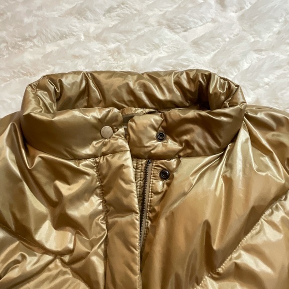New! Woolrich Quilted Gold Puffer Down Jacket Sz M - Picture 5 of 15